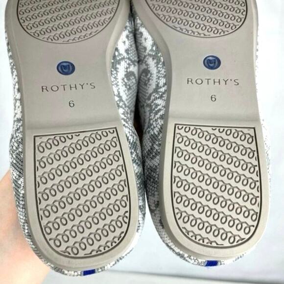 Rothy's The Loafer Ivory Grey Snake New Years Snakeskin Limited Edition Flats 6 - Picture 9 of 15